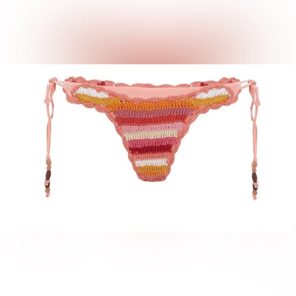 NWT It's Now Cool Havana Inc Crochet Tie Bikini Bottoms Swimsuit Bottom XL FP
